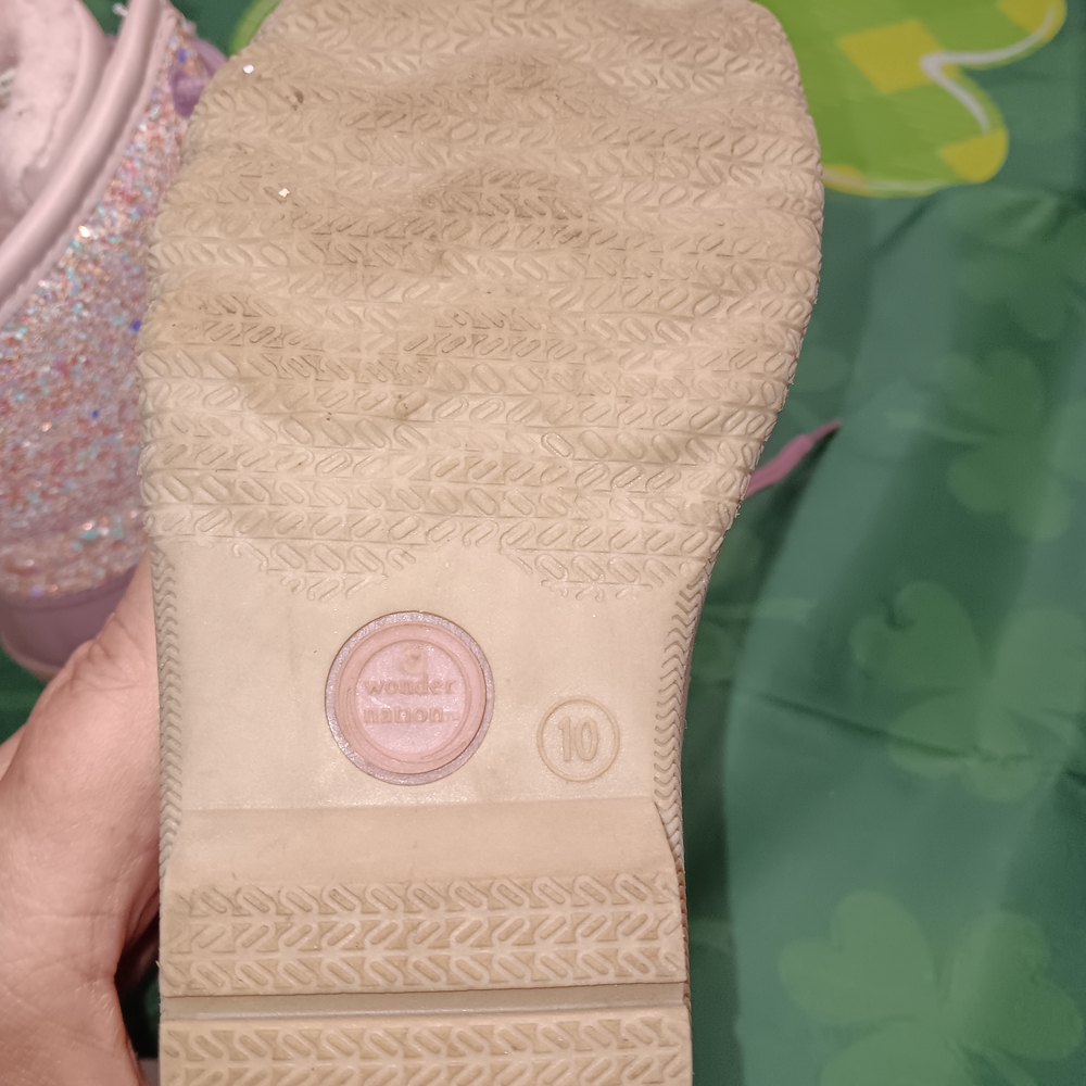 Girls Size 10, Wonder Nation Pink Glitter Winter Boots - Picture 4 of 4